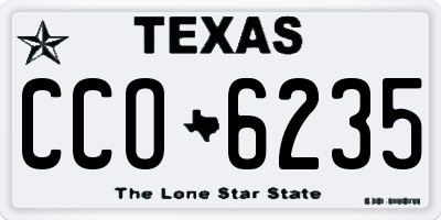 TX license plate CCO6235