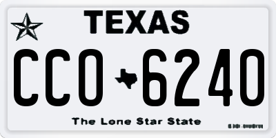 TX license plate CCO6240