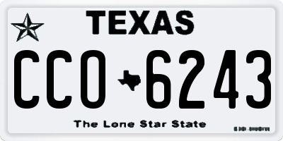 TX license plate CCO6243