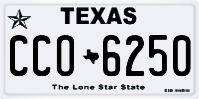 TX license plate CCO6250