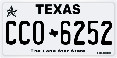 TX license plate CCO6252