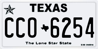TX license plate CCO6254