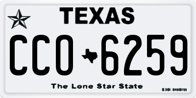 TX license plate CCO6259
