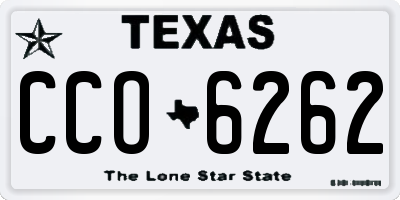 TX license plate CCO6262