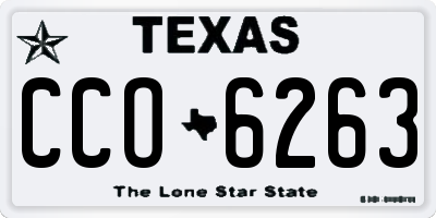 TX license plate CCO6263