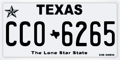TX license plate CCO6265