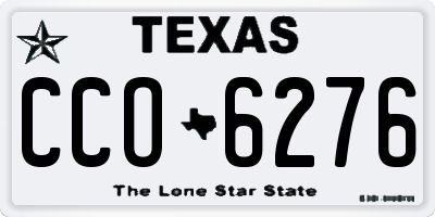 TX license plate CCO6276