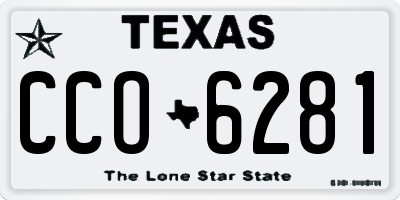 TX license plate CCO6281