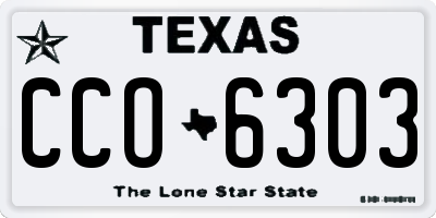 TX license plate CCO6303