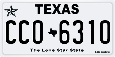 TX license plate CCO6310