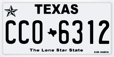 TX license plate CCO6312