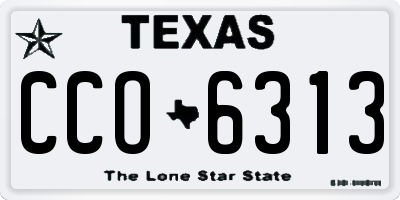 TX license plate CCO6313