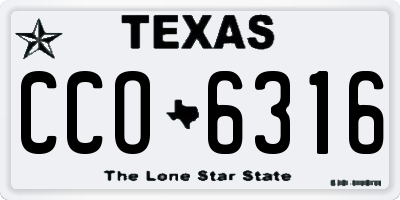 TX license plate CCO6316