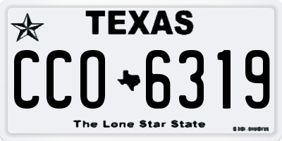 TX license plate CCO6319
