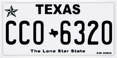 TX license plate CCO6320