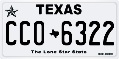 TX license plate CCO6322