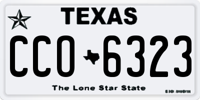TX license plate CCO6323