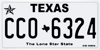 TX license plate CCO6324