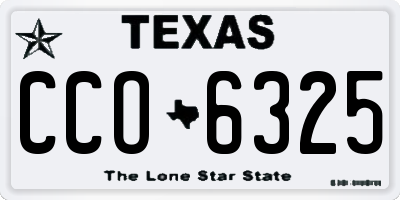 TX license plate CCO6325