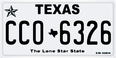 TX license plate CCO6326