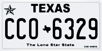 TX license plate CCO6329