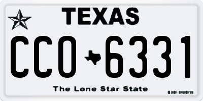 TX license plate CCO6331