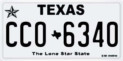 TX license plate CCO6340
