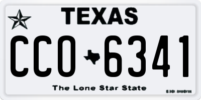TX license plate CCO6341