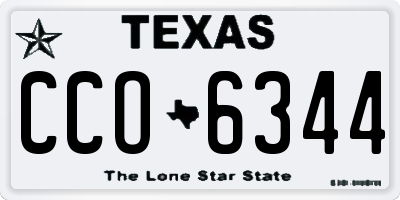 TX license plate CCO6344