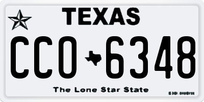 TX license plate CCO6348