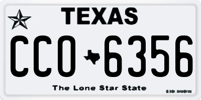 TX license plate CCO6356
