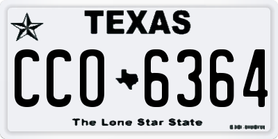 TX license plate CCO6364