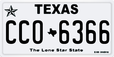 TX license plate CCO6366