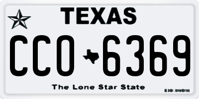 TX license plate CCO6369