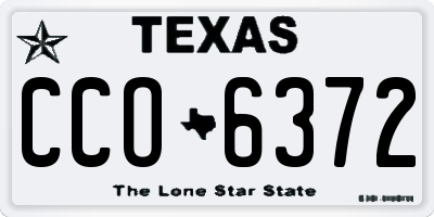 TX license plate CCO6372