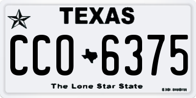 TX license plate CCO6375