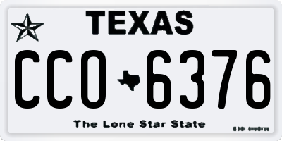 TX license plate CCO6376