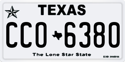 TX license plate CCO6380