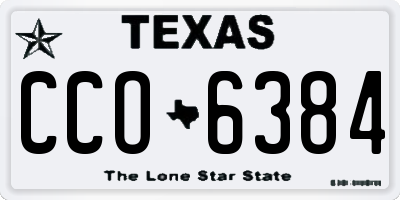 TX license plate CCO6384