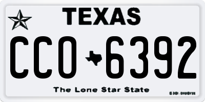 TX license plate CCO6392