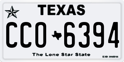 TX license plate CCO6394