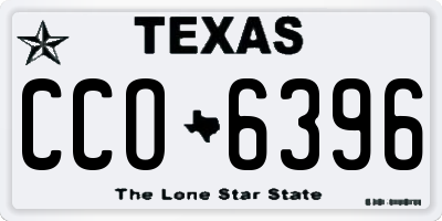 TX license plate CCO6396