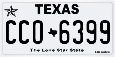 TX license plate CCO6399