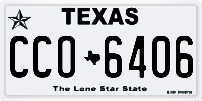 TX license plate CCO6406