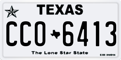 TX license plate CCO6413