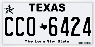 TX license plate CCO6424