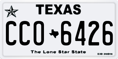 TX license plate CCO6426