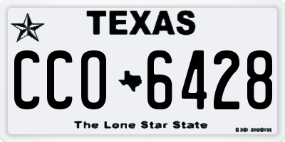 TX license plate CCO6428