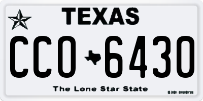 TX license plate CCO6430