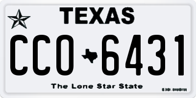 TX license plate CCO6431